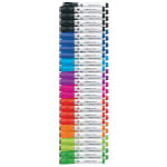 U Brands Low-Odor Dry-Erase Markers, Chisel Tip, White Barrel, Assorted Ink Colors, Pack Of 48 Markers