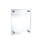 Azar Displays Graphic Size Acrylic Vertical/Horizontal Standoff Sign Holder, 9in x 12in, Clear