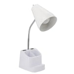 Realspace Lusina LED Organizer Desk Lamp With USB, 18inH, White