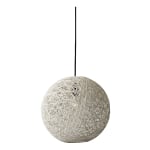 Adesso Havana Large Pendant Lamp, 15inW, Cream Shade/Black Base