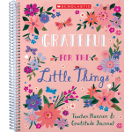 Scholastic Undated Gratitude Teacher Monthly Planner, 5inW x 11inD, Pink, July To June, 9781338617962