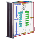 Tarifold Antimicrobial Magnetic Wall Reference System With 10 Assorted Display Pockets, Letter Size, 20-Sheet Capacity, Assorted Colors