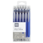 Office Depot Brand Pulsar Advanced Ink Ballpoint Pens, Conical/Medium Point, 0.8 mm, Blue Barrels, Blue Ink, Pack Of 12