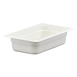 Cambro Camwear GN 1/9 Size 2in Food Pans, 2inH x 4-1/4inW x 7inD, White, Set Of 6 Pans