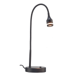 Adesso Prospect LED Gooseneck Desk Lamp, Adjustable Height, 18inH, Black