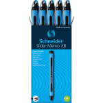 Schneider Slider Memo XB Ballpoint Pens - Extra Broad - 1.4 mm Pen Point Size - Bullet Pen Point Style - Black Ink - Rubberized Barrel - Stainless Steel Tip - 10 / Box