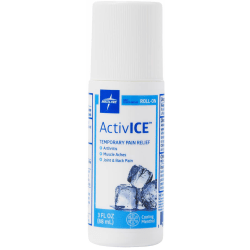 CURAD Medline ActivICE Topical Pain Reliever, Roll On, 4 Oz