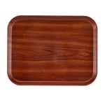 Cambro Camtray Rectangular Serving Trays, 14in x 18in, Burma Teak, Pack Of 12 Trays