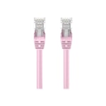 Belkin - Patch cable - RJ-45 (M) to RJ-45 (M) - 2 ft - 0.2 in - UTP - CAT 6 - molded, snagless, stranded - pink