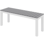 KFI Studios Eveleen Outdoor Bench, White/Gray