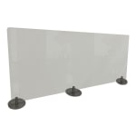 Ghent Desktop Protection Screen, Freestanding, 24in x 59in, Frosted