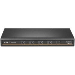 Avocent Vertiv Cybex Secure MultiViewer KVM Switch - 4 port - NIAP Approved - Dual AC - Secure Desktop KVM Switches - Secure KVM Switch - Dual Head - NIAP Certified - Secure Keyboard - 4 to 16 Port