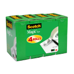 Scotch Magic 810 Tape, 3/4in x 800in, Pack Of 4 Rolls