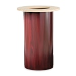 HON Preside Cylinder Table Base, Mahogany