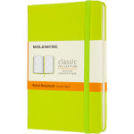 Moleskine Classic Hard Cover Notebook, Pocket, 3.5in x 5.5in, Ruled, 192 Pages, Lemon Green