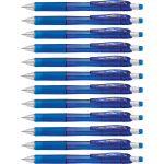 Pentel EnerGize-X Mechanical Pencils, HB Lead, Medium Point, 0.7 mm, Transparent Blue Barrel, Pack Of 12