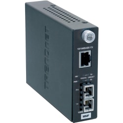 TRENDnet TFC-110 MSC - Fiber media converter - 100Mb LAN - 10Base-T, 100Base-FX, 100Base-TX - SC multi-mode / RJ-45 - up to 1.2 miles - TAA Compliant