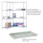 Safco Extra Shelves For Industrial Wire Shelving, 36inW x 18inD, Gray, Pack Of 2