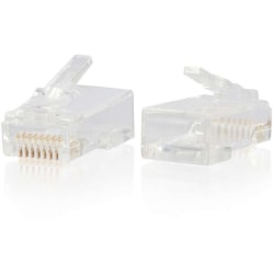 C2G RJ45 Cat6 Modular Plug - 50 Pack - 1 x RJ-45 Network Male - Clear