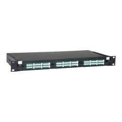 Tripp Lite 36-Port LC/LC Rackmount Fiber Enclosure Feed Through Patch Panel 1U - Patch panel - rack mountable - LC x 36 - black - 1U - 19in