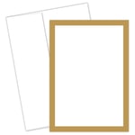 Great Papers! Flat Card Invitation, 5 1/2in x 7 3/4in, 127 Lb, Metallic, Gold/White, Pack Of 20