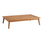 Linon Sinden Wood Outdoor Furniture Coffee Table, 12-2/5inH x 54inW x 36inD, Natural