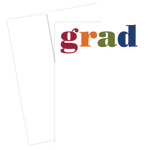 Great Papers! Graduation Invitation Kit, 5 1/2in x 7 3/4in, Colorful Grad, Multicolor, Pack Of 25