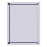 Great Papers! Design Paper, Corner Flourish, 8 1/2in x 11in, 50 Lb, Navy/Purple, Pack Of 80