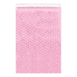 Partners Brand Anti-Static Bubble Pouches, 23-1/2inH x 12inW, Pink, Case Of 150 Pouches