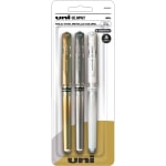 uniball Signo Gel Impact Pens, Pack Of 3, Bold Point, 1.0 mm, Assorted Ink