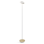 Koncept Royyo LED Floor Lamp, 45-1/2inH, Matte White Body/Brass Base Plate