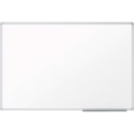 Mead Basic Melamine Dry-Erase Whiteboard, 17 1/2in x 23 12/16in, Aluminum Frame With Silver Finish