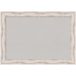 Amanti Art Cork Bulletin Board, 41in x 29in, Gray, Alexandria Whitewash Wood Frame