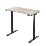 FlexiSpot E8 Electric 48inW Height-Adjustable Standing Desk, White Wood Grain/Black