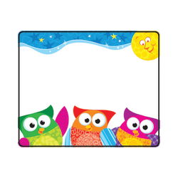 TREND Name Tags, 3in x 2 1/2in, Owl-Stars!, 36 Tags Per Pack, Set Of 6 Packs