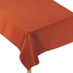 Amscan Fall Metallic Fabric Table Cloth, 60in x 104in, Rust