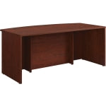 Sauder Affirm 72inW Commercial Bow-Front Computer Desk, Classic Cherry