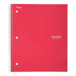 Five Star Wirebound Notebook Plus Study App, 1 Subject, College Ruled, 8 1/2in x 11in, 100 Sheets, Fire Red