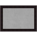 Amanti Art Magnetic Bulletin Board, Steel/Aluminum, 42in x 30in, Portico Espresso Wood Frame