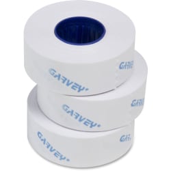 Garvey Contact Labelers 1-Line Labels, 7/16in x 13/16in, White, 1,200 Labels Per Roll, Box Of 16 Rolls