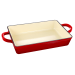 Crock-Pot Artisan 13in Enameled Cast Iron Lasagna Pan, Scarlet Red