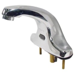 T&S Brass Equip Hands-Free Restroom Faucet, 4in Deck Mount, 5in Spout, Stainless