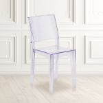 Flash Furniture Phantom Series Transparent Stacking Side Chairs, Clear, Set Of 4 Chairs