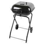 GrillSmith Square Folding Kettle Grill, 31-15/16inH x 21-13/16inW x 18-15/16inD, Black