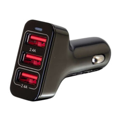 C2G Smart USB Car Charger - Car power adapter - 4.8 A - 3 output connectors (USB) - black