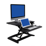 FlexiSpot AlcoveRiser Sit-To-Stand Desk Converter, 28inW, Black