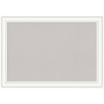 Amanti Art Cork Bulletin Board, 41in x 29in, Gray, Craftsman White Wood Frame