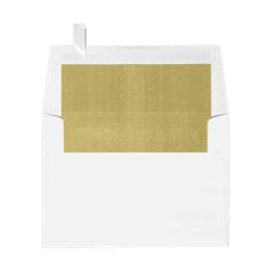 LUX Invitation Envelopes, A6, Peel & Press Closure, Gold/White, Pack Of 250