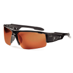 Ergodyne Skullerz Safety Glasses, Dagr, Polarized, Black Frame, Copper Lens