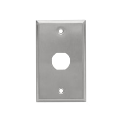 Tripp Lite RJ45 Bulkhead Wall Plate 1 Cutout Industrial Metal Single Gang TAA - Faceplate - wall mountable - RJ-45 - silver - 1-gang - TAA Compliant